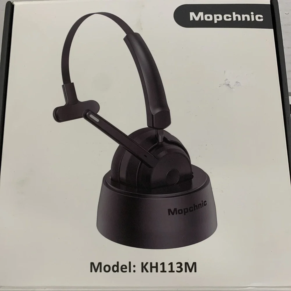 Mopchnic KH113M Black Wireless On the Ear Mono Bluetooth Headset With Manual New